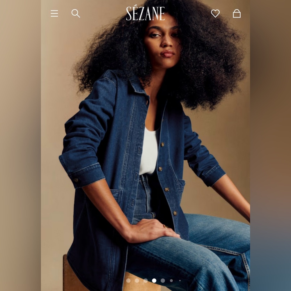 Sezane Will Jacket Indigo - Size S